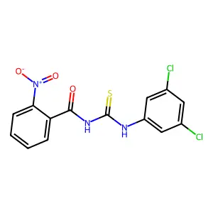 N-[(3,5-dichlorophenyl)carbamothioyl]-2-nitrobenzamide structure