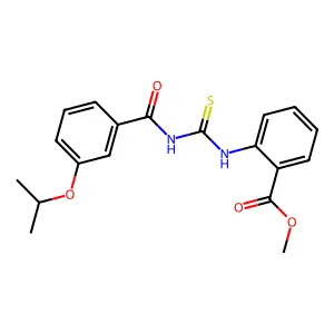 Methyl 2-[({[3-(propan-2-yloxy)phenyl]carbonyl}carbamothioyl)amino]benzoate structure