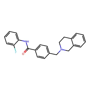 4-(3,4-dihydro-1H-isoquinolin-2-ylmethyl)-N-(2-fluorophenyl)benzamide structure