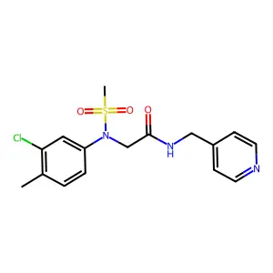 2-(3-chloro-4-methyl-N-methylsulfonylanilino)-N-(pyridin-4-ylmethyl)acetamide structure
