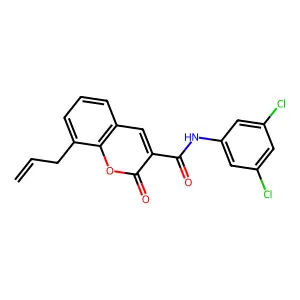 N-(3,5-dichlorophenyl)-2-oxo-8-(prop-2-en-1-yl)-2H-chromene-3-carboxamide structure