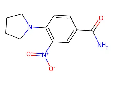 3-Nitro-4-(pyrrolidin-1-yl)benzamide structure
