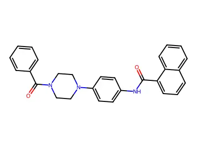N-[4-(4-benzoylpiperazin-1-yl)phenyl]naphthalene-1-carboxamide structure