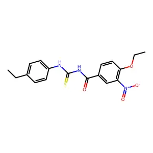 4-ethoxy-N-[(4-ethylphenyl)carbamothioyl]-3-nitrobenzamide structure