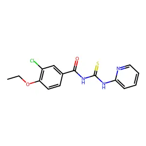 3-chloro-4-ethoxy-N-(pyridin-2-ylcarbamothioyl)benzamide structure