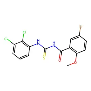 5-bromo-N-[(2,3-dichlorophenyl)carbamothioyl]-2-methoxybenzamide structure