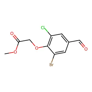 Methyl 2-(2-bromo-6-chloro-4-formylphenoxy)acetate structure
