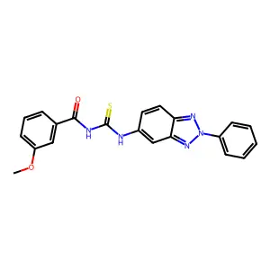 3-methoxy-N-[(2-phenylbenzotriazol-5-yl)carbamothioyl]benzamide structure