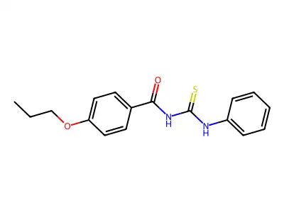 N-(phenylcarbamothioyl)-4-propoxybenzamide structure