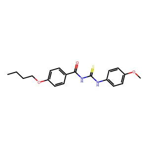4-butoxy-N-[(4-methoxyphenyl)carbamothioyl]benzamide structure