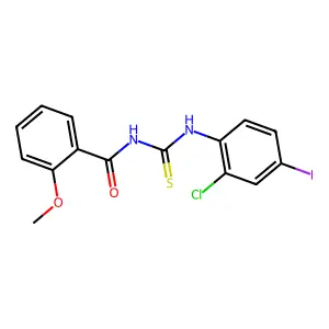 N-[(2-chloro-4-iodophenyl)carbamothioyl]-2-methoxybenzamide structure