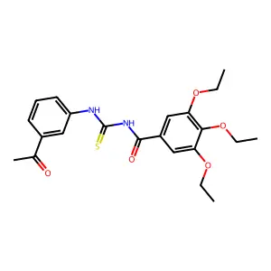 N-[(3-acetylphenyl)carbamothioyl]-3,4,5-triethoxybenzamide structure