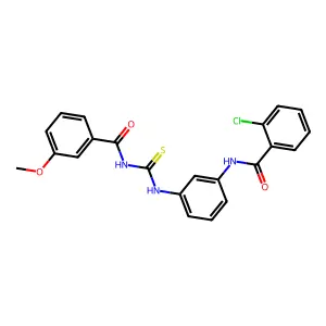 2-chloro-N-[3-[(3-methoxybenzoyl)carbamothioylamino]phenyl]benzamide structure