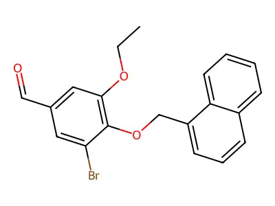 3-Bromo-5-ethoxy-4-(naphthalen-1-ylmethoxy)benzaldehyde structure