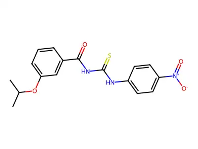 N-[(4-nitrophenyl)carbamothioyl]-3-propan-2-yloxybenzamide structure