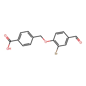 4-[(2-Bromo-4-formylphenoxy)methyl]benzoic acid structure