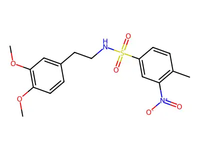 N-[2-(3,4-dimethoxyphenyl)ethyl]-4-methyl-3-nitrobenzenesulfonamide structure