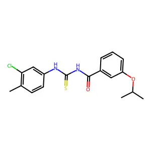 N-[(3-chloro-4-methylphenyl)carbamothioyl]-3-propan-2-yloxybenzamide structure