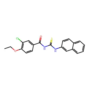 3-chloro-4-ethoxy-N-(naphthalen-2-ylcarbamothioyl)benzamide structure