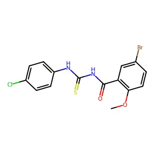 5-bromo-N-[(4-chlorophenyl)carbamothioyl]-2-methoxybenzamide structure