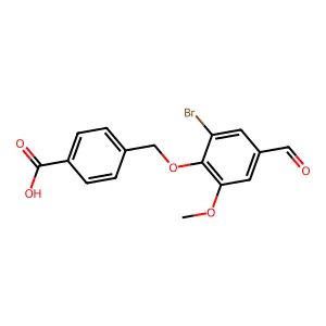 4-[(2-Bromo-4-formyl-6-methoxyphenoxy)methyl]benzoic acid structure
