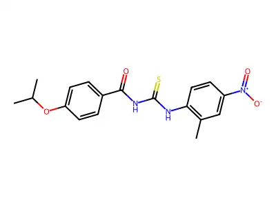 N-[(2-methyl-4-nitrophenyl)carbamothioyl]-4-propan-2-yloxybenzamide structure