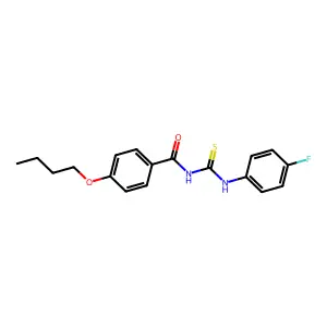 4-butoxy-N-[(4-fluorophenyl)carbamothioyl]benzamide structure
