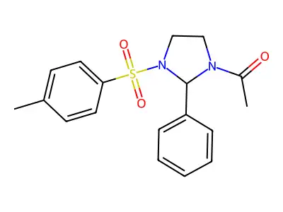 1-Acetyl-3-[(4-methylphenyl)sulfonyl]-2-phenylimidazolidine structure