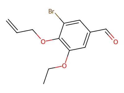3-Bromo-5-ethoxy-4-(prop-2-en-1-yloxy)benzaldehyde structure