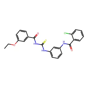 2-chloro-N-[3-[(3-ethoxybenzoyl)carbamothioylamino]phenyl]benzamide structure