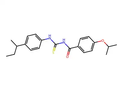 N-{[4-(butan-2-yl)phenyl]carbamothioyl}-4-(propan-2-yloxy)benzamide structure