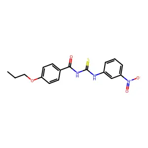 N-[(3-nitrophenyl)carbamothioyl]-4-propoxybenzamide structure