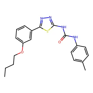 1-[5-(3-Butoxyphenyl)-1,3,4-thiadiazol-2-yl]-3-(4-methylphenyl)urea structure