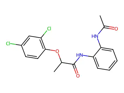 N-(2-acetamidophenyl)-2-(2,4-dichlorophenoxy)propanamide structure