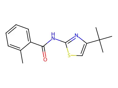 N-(4-tert-butyl-1,3-thiazol-2-yl)-2-methylbenzamide structure