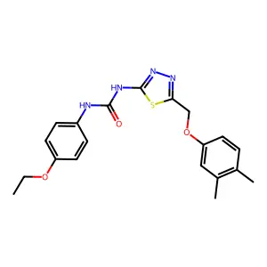 1-[5-[(3,4-Dimethylphenoxy)methyl]-1,3,4-thiadiazol-2-yl]-3-(4-ethoxyphenyl)urea structure