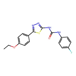 1-[5-(4-Ethoxyphenyl)-1,3,4-thiadiazol-2-yl]-3-(4-fluorophenyl)urea structure