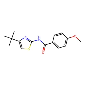 N-(4-tert-butyl-1,3-thiazol-2-yl)-4-methoxybenzamide structure