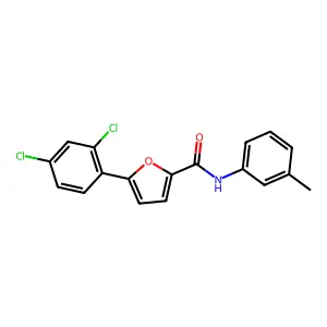 5-(2,4-dichlorophenyl)-N-(3-methylphenyl)furan-2-carboxamide structure