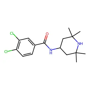 3,4-dichloro-N-(2,2,6,6-tetramethylpiperidin-4-yl)benzamide structure