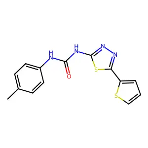 1-(4-Methylphenyl)-3-(5-thiophen-2-yl-1,3,4-thiadiazol-2-yl)urea structure