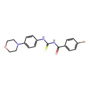 4-bromo-N-[(4-morpholin-4-ylphenyl)carbamothioyl]benzamide structure