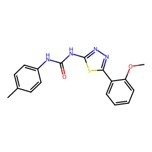 1-[5-(2-Methoxyphenyl)-1,3,4-thiadiazol-2-yl]-3-(4-methylphenyl)urea structure
