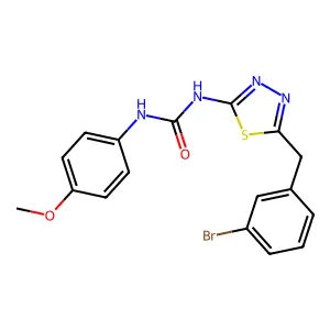 1-[5-(3-Bromobenzyl)-1,3,4-thiadiazol-2-yl]-3-(4-methoxyphenyl)urea structure