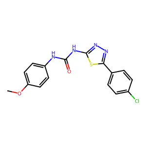 1-[5-(4-Chlorophenyl)-1,3,4-thiadiazol-2-yl]-3-(4-methoxyphenyl)urea structure