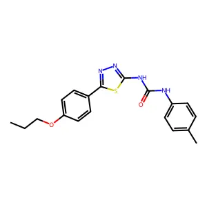 1-(4-Methylphenyl)-3-[5-(4-propoxyphenyl)-1,3,4-thiadiazol-2-yl]urea structure
