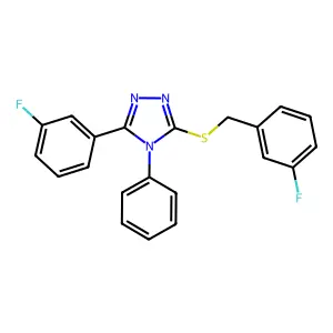 3-(3-Fluoro-benzylsulfanyl)-5-(3-fluoro-phenyl)-4-phenyl-4H-[1,2,4]triazole structure