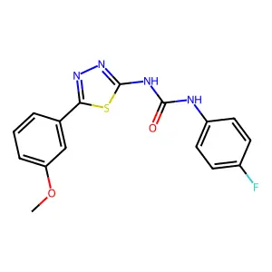 1-(4-Fluorophenyl)-3-[5-(3-methoxyphenyl)-1,3,4-thiadiazol-2-yl]urea structure