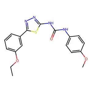 1-[5-(3-Ethoxyphenyl)-1,3,4-thiadiazol-2-yl]-3-(4-methoxyphenyl)urea structure