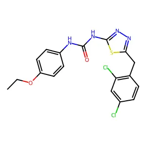 1-[5-[(2,4-Dichlorophenyl)methyl]-1,3,4-thiadiazol-2-yl]-3-(4-ethoxyphenyl)urea structure